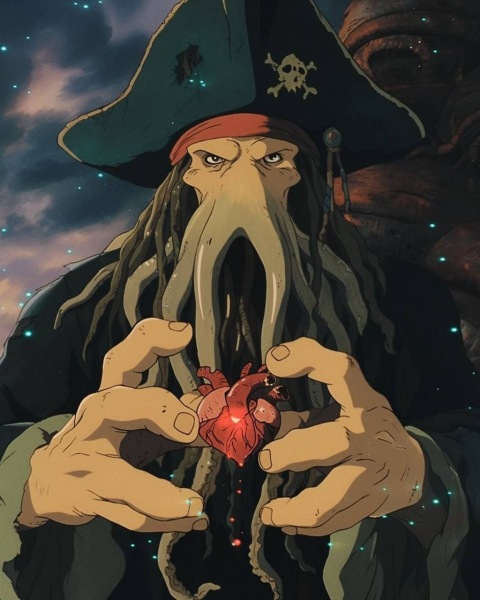 Нейронные сети переносят «Пиратов Карибского моря» в анимацию Ghibli: 10 кадров